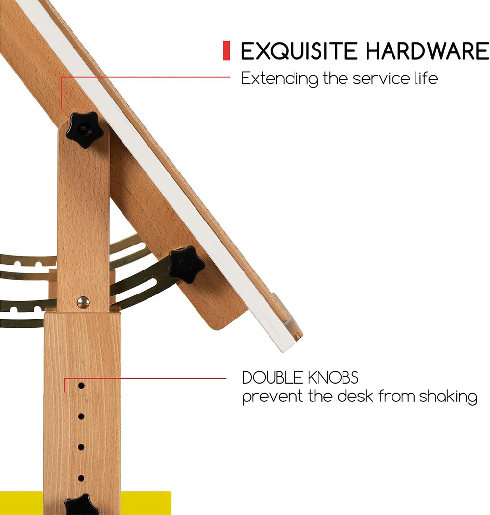 MEEDEN White Adjustable Drafting Table: 35.5" x 23.5" Art Drawing D...