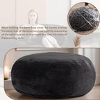 4FT,Big Bean Bag Chairs for Adults,Bean Bag with Filler Included,Memory Foam Bean Bag,Giant beanbag,Suitable for Reading Chairs in Living Room, Bedroom and Dormitory. (Black, 4 Foot)