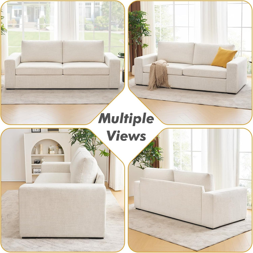 ELUCHANG Oversized 85'' Couches for Living Room, Modern 3-Seater Clou...