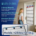 Magnetic Cruise Door Organizer – 13-Pocket Hanging Storage with 2 Large Shoe Pockets, No Hook Needed, Includes 3 Bonus Hooks, 2025 2026 Cruise Ship Essentials for Cabin, Bathroom, or Closet Use