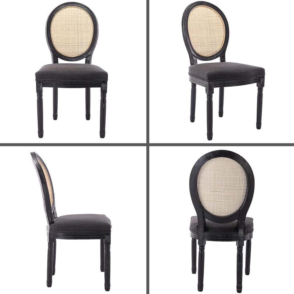 Farmhouse Dining Chairs Set of 6, French Country Dining Room Chairs