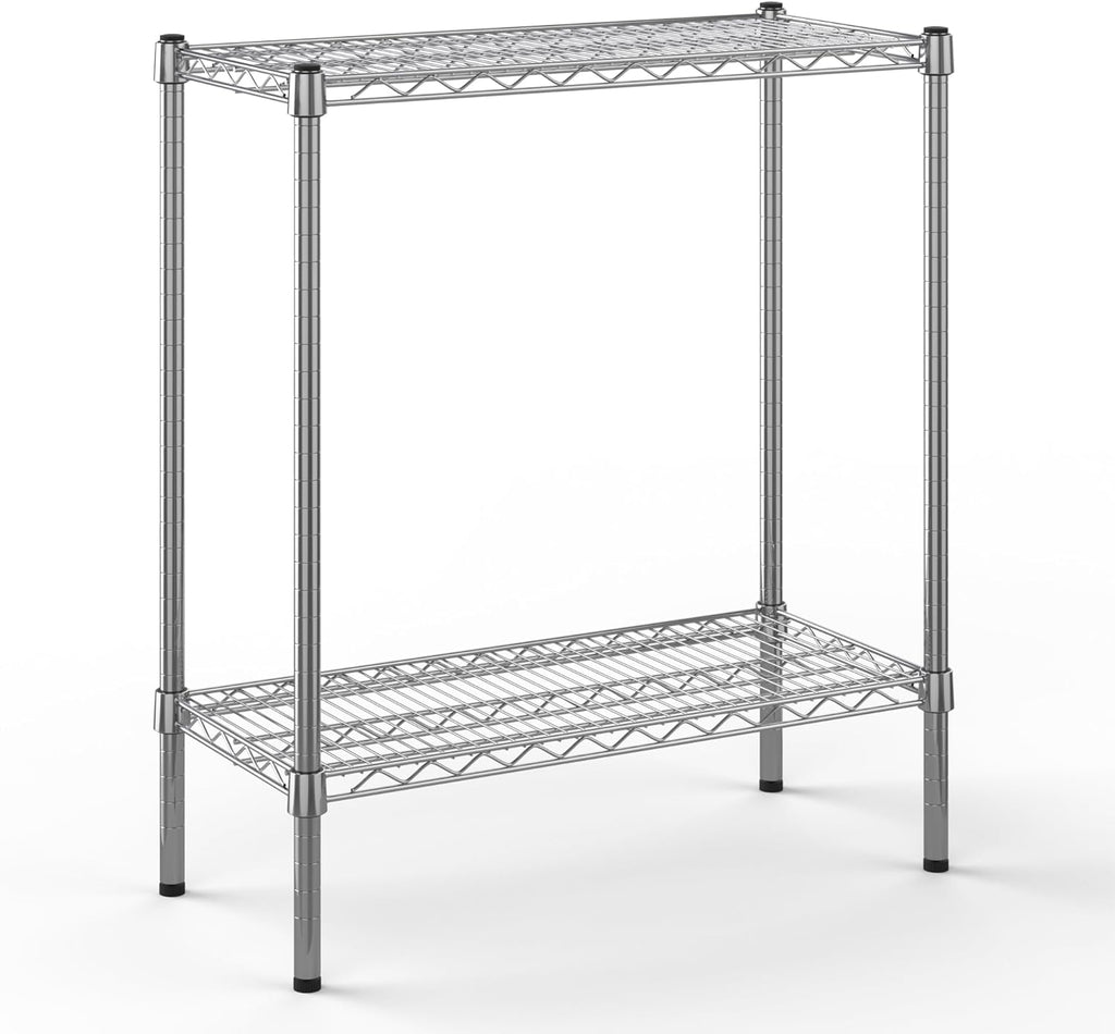 14" Deep x 30" Wide x 34" Height Wire Shelving Kit | 2-Tier | NSF Commercial Storage Rack Unit