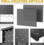 Ultrawall Metal Pegboard Panels, Pegboard Wall Organizer, Black Peg Boards for Wall, Garage Tool Storage Organization, 12"X16", 2pcs