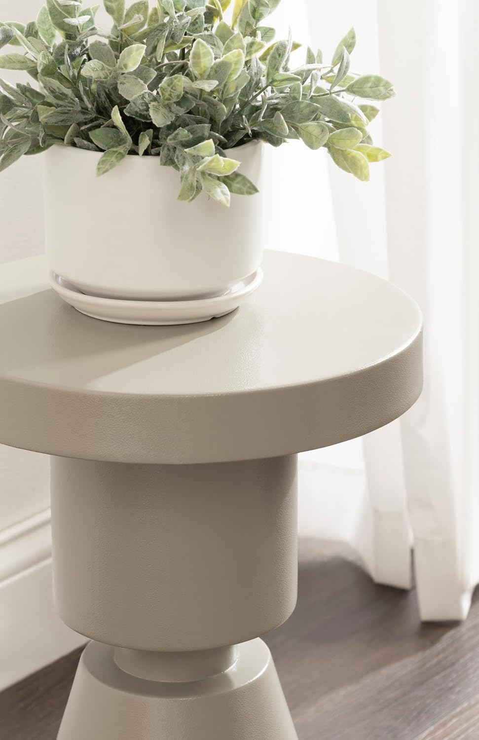 Kate and Laurel Boswell Modern Textured Metal Round Side Table, 12 x 12 x 18,...
