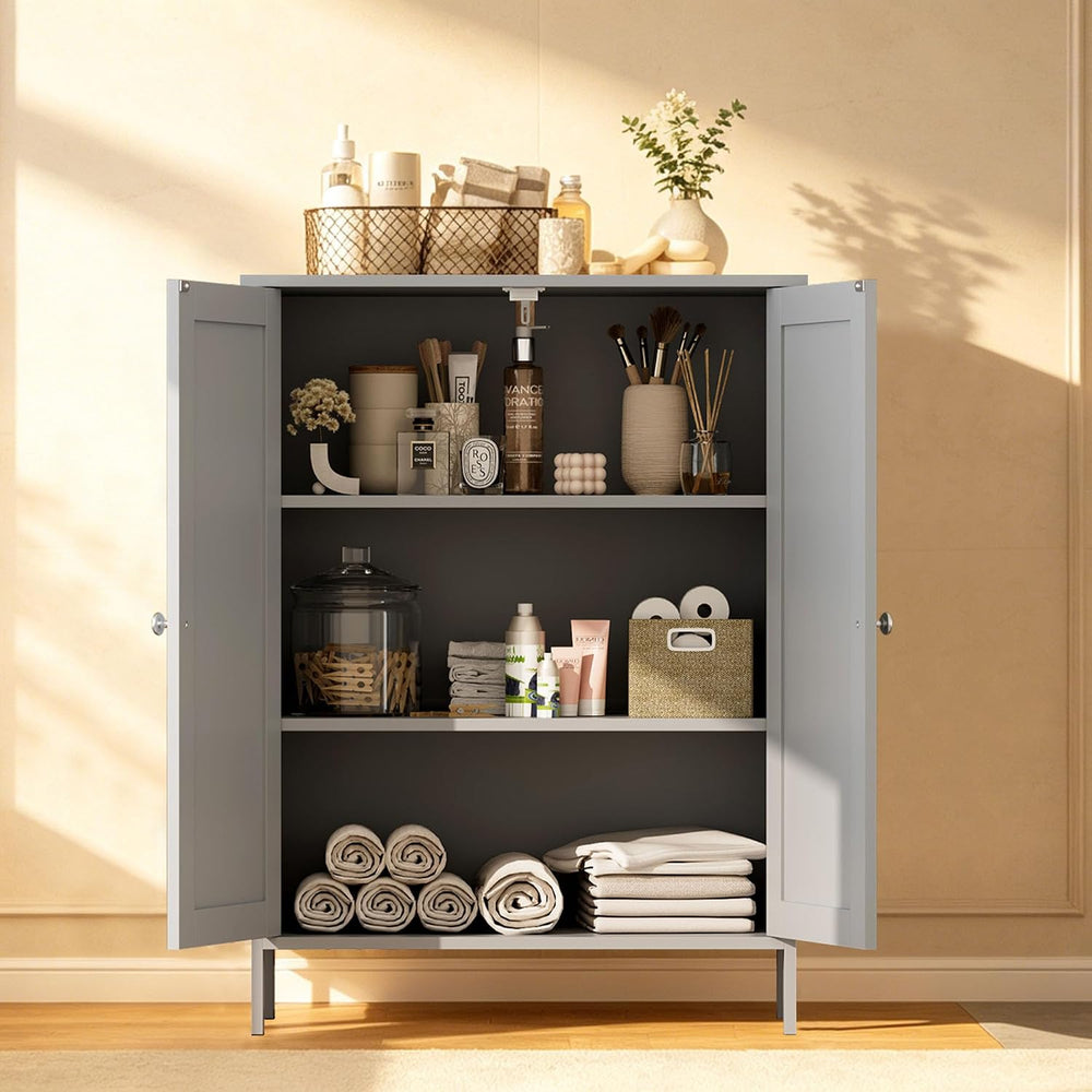 INTERGREAT Small Storage Cabinet, Freestanding Bathroom Storage Cabinets with...