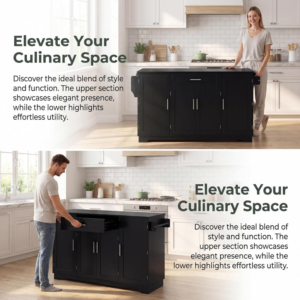54.3 Inch Sideboard Buffet Cabinet with Storage 4 Doors 1 Drawer Melamine MDF...