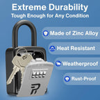 RUDY RUN Key Lock Box for Outside - Combination Realtor Lockbox for House Keys Outdoor