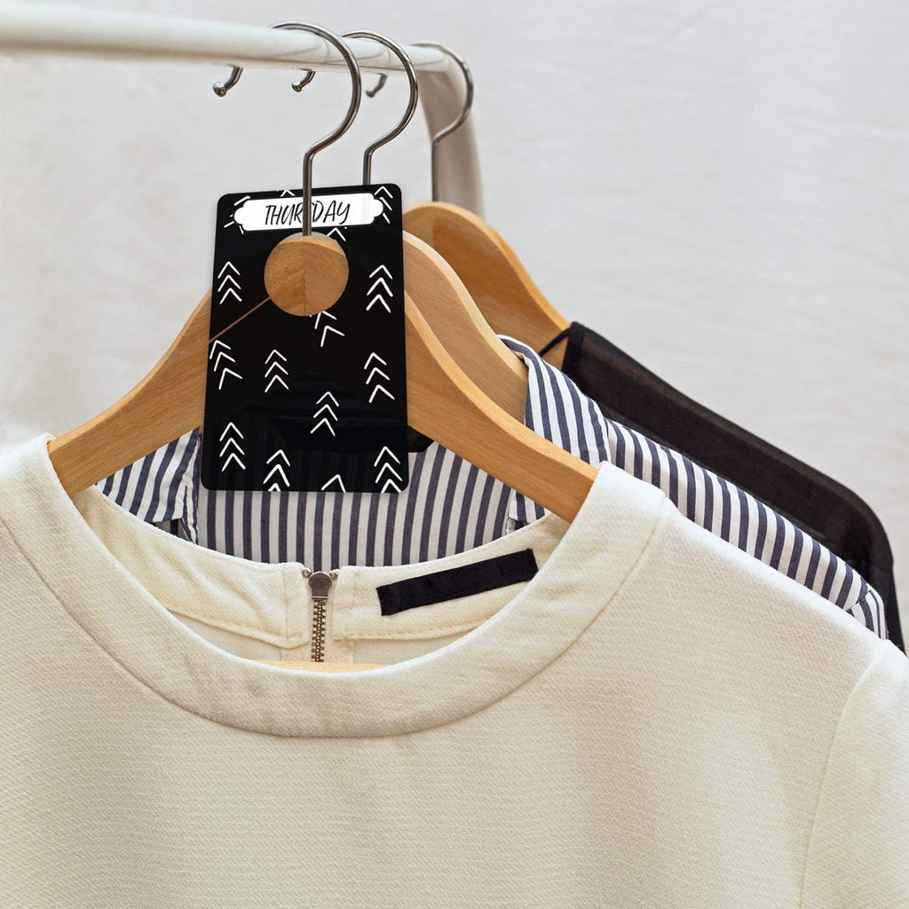 Day Of The Week Closet Dividers/Closet Organizer for Weekly Planning/Modern Clothing Divider Tags/School Morning Organization