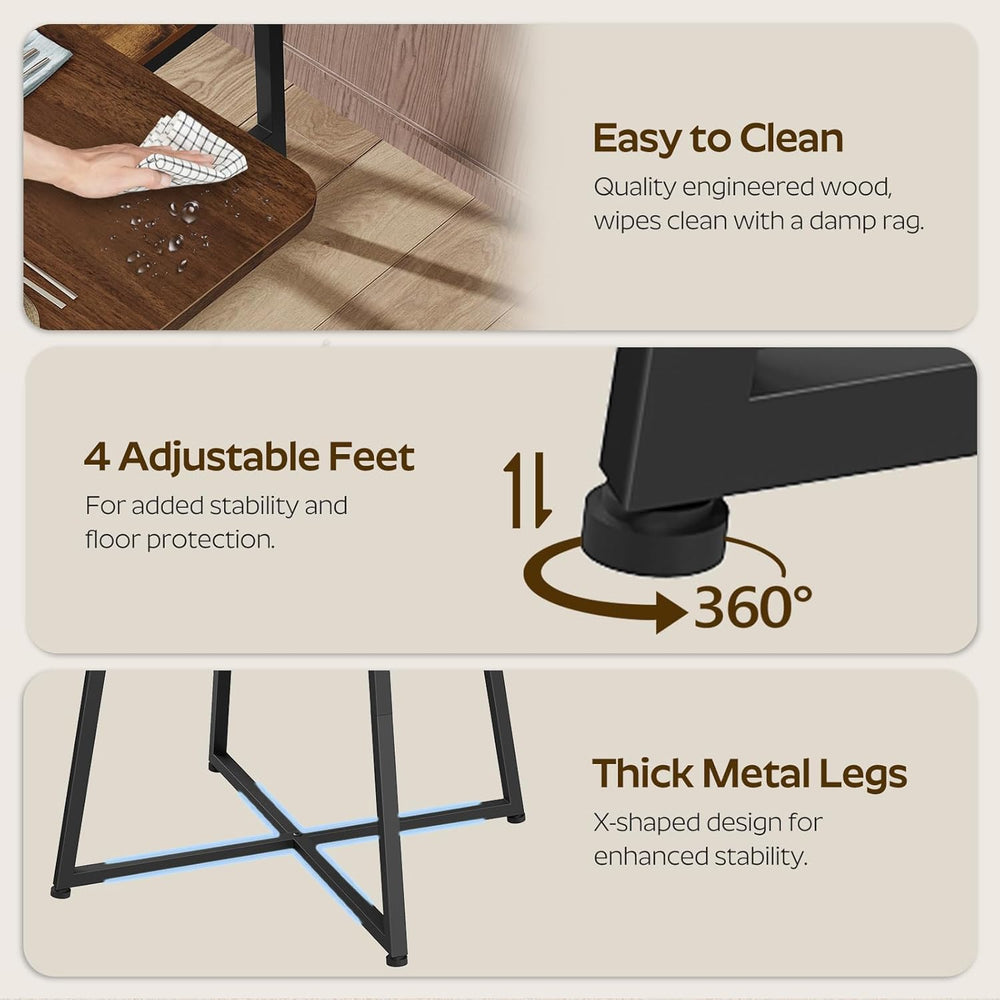 YATINEY Dining Table, 29.5'' Kitchen Table, Dining Room Table with Wi...