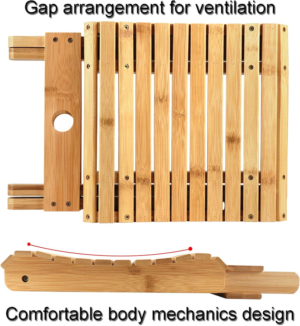 Foldable Bamboo Stoo l Outdoor Camping Stoo l Fishing Chair Stoo l Bamboo Ste...