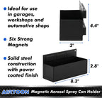 AIRTOON Magnetic Aerosol Spray Can Holder, Magnetic Bottle Holder for Garage, Workspace and Home, Black