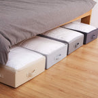 iwill CREATE PRO 31.5"(85cm) Length Spacious Visible Lidded Under Bed Storage Bins for Shoes, Blankets, Toys Organization Containers, Wedding Dress Storage Box, Beige
