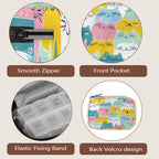 Colorful Cartoon Cute Cats Pill Organizer Travel Medicine Case with Zipper Daily Vitamin Storage Bag Portable 8 Slot Weekly Pill Box Supplement Holder for Home Office Gym Travel
