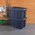 Sterilite 8-Pack Storage Bins with Lids, Heavy Duty Totes, Tuff1, 30 Gallon, Dark Indigo