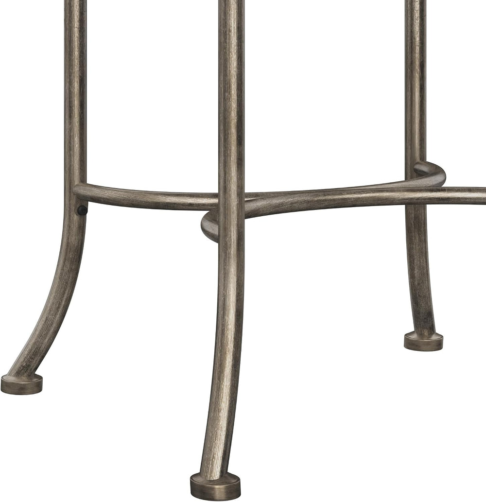 Hillsdale O'Malley Metal Vanity Stool with Spiral Pattern Design, Antique...