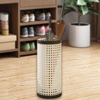 Umbrella Rack Decorative Canes Walking Sticks Holder Storage Bucket for Restaurant Hotel Office Doorway, Beige