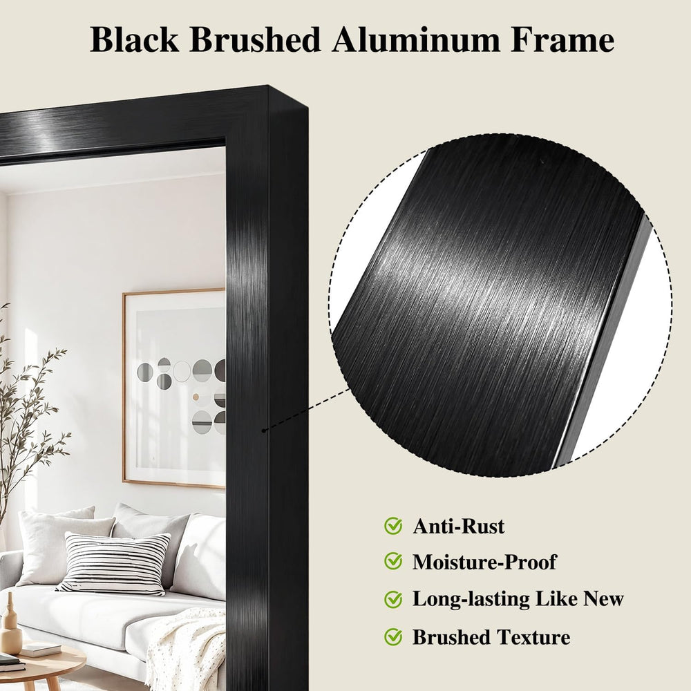 Koonmi Black Mirrors for Wall, 30x60 Inch Bathroom Mirror, Rectangular Wall M...