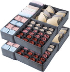 Dresser Drawer Organizer 8 Pack Clothes Underwear Sock Storage Light Gray Drawer Dividers Grey Foldable Closet Organizer Storage Box Dresser Drawer Organizers
