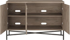 Henn&Hart 48" Wide Rectangular Buffet Table in Weathered Gray, for Home, Living Room, Bedroom, Entertainment Room, Office