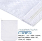 3 pcs Durable Honeycomb Mesh Laundry Bags for Delicates 3 Large (16" x 19")