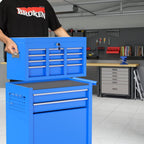 8-Drawer High Capacity Rolling Tool Box with Wheels,Rolling Tool Chest with Drawer,Tool Box on 4 Wheels with Lock, Tool Storage Cabinet Removable Portable Box for Garage Warehouse