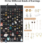 Earring Holder Organizer, Hanging Earrings Storage Display Holds Up to 300 Pairs for Women Girls-Black 1 Pack