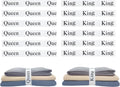 12 Pieces Bed Sheet Organizer Bands, Closet Organization Sheet Straps, Linen Labels Bedding Bands, Elastic Bed Sheet Storage Sheet Keepers （6PcsQueen 6PcsKing ）