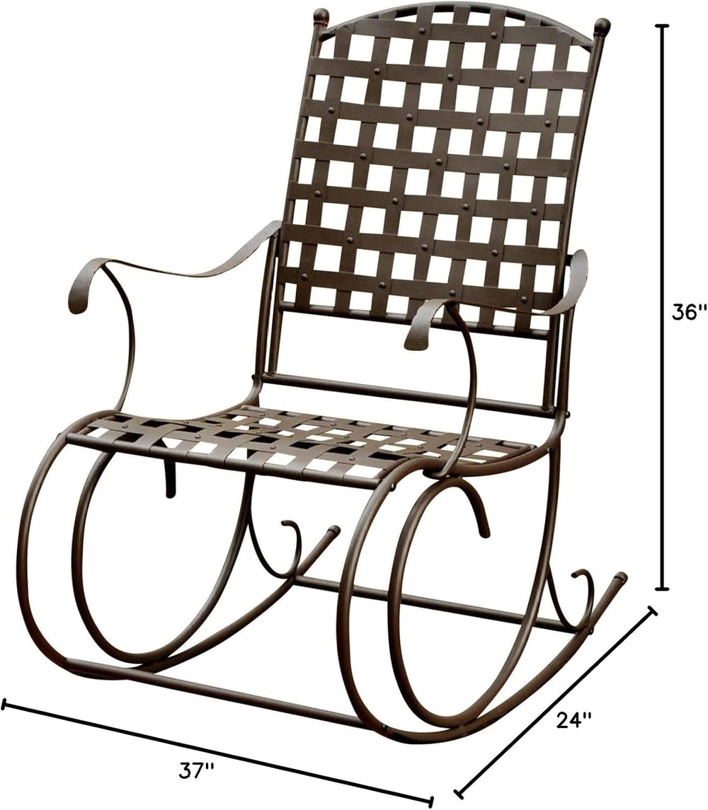 International Caravan Santa Fe Iron Nailhead Rocker
