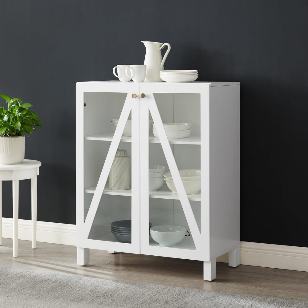 Maykoosh White Stackable Pantry Cabinet - Modern Kitchen Storage Organizer 60...
