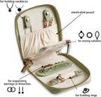 Travel Jewelry Organizer Case - for Tangle-Free Necklaces, Earrings, Rings, Bracelets Storage, Travel Essentials, Fashion Portable Jewelry Travel bags for Women - Small Macaron Green