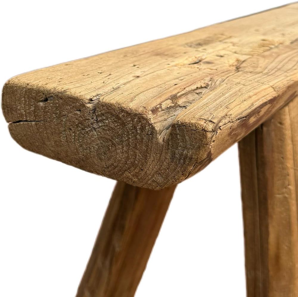 Vintage Wood Bench, Entrway bench35-36 inch | Natural Distressed Weathered Fi...
