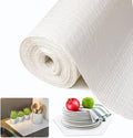 Beautysaid Shelf and Drawer Liner for Kitchen Cabinet, Non Adhesive Non Slip Shelf Paper Waterproof Washable Thickened for Dresser Pantry Shelve Bathroom Protector Liner(White,23.6 in x 30 FT)