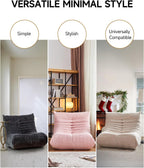 ZCUBED Large Bean Bag Chairs for Adults, Memory Foam Lounge Chair, Soft Corduroy Big Bean Bag Chair Lazy Sofa, Comfy Floor Beanbag Chair Single Sofa for Bedroom Living Room Fireside Book Nook, Grey