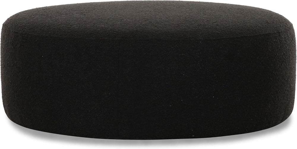 Tov Furniture Broohah Black Boucle Ottoman