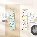 Ironing Board Hanger Wall Mount, Ironing Board Holder for T or Y Leg, Iron Board Holder Stainless Steel, Iron Board Hanger for Laundry Room, Iron Boards Hook for Wall