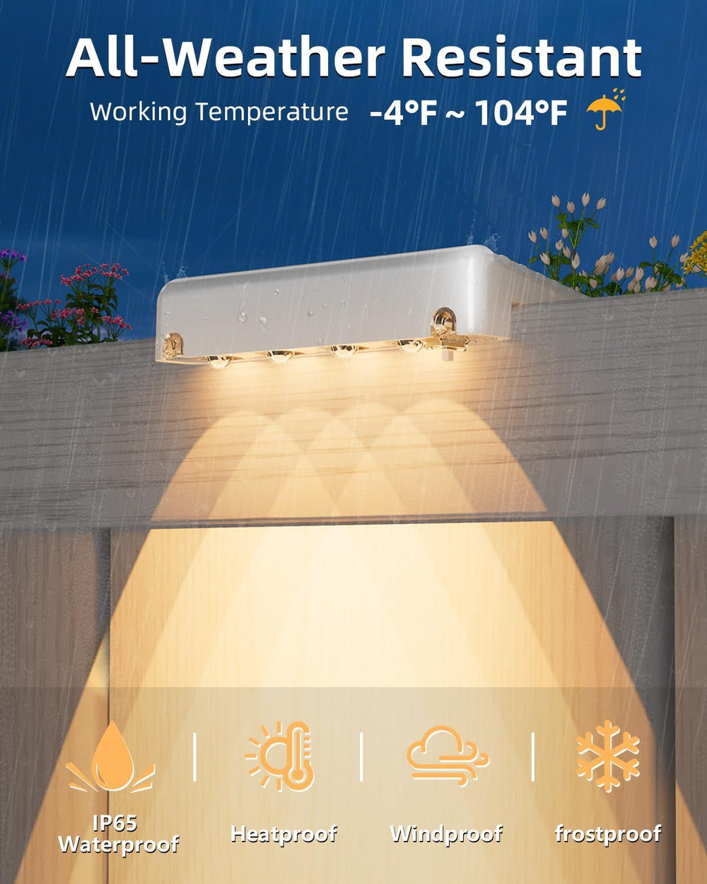 VOLISUN Solar Deck Lights Outdoor 12Pack, Warm White Solar Stair Lights