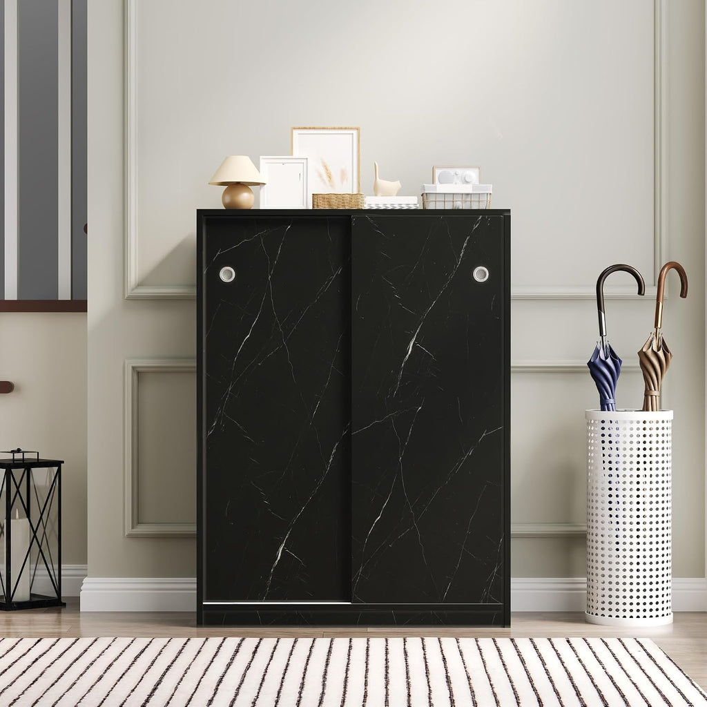 Modern Shoe Cabinet with Sliding Door, Saving Space Storage Cabinet for Entryway Hallway,for Kitchen Home