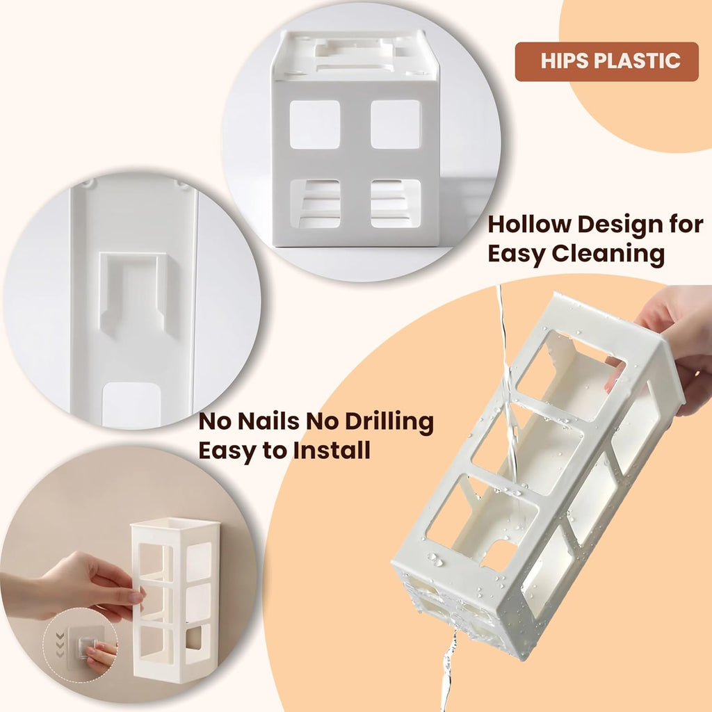 Zdesign Hair Tool Organizer Wall Mount, Hanging Bathroom Tool Organizer for Curling Iron, Flat Iron, Straightener and Hair Dryer Bathroom Storage and Organizer