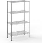 18" Deep x 36" Wide x 64" Height Wire Shelving Kit | 4-Tier | NSF Commercial Storage Rack Unit