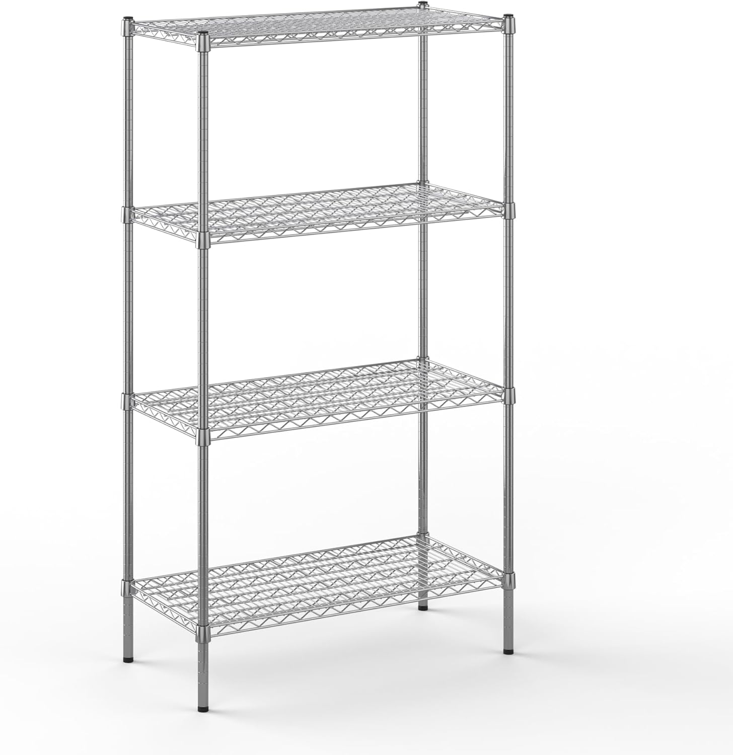 18" Deep x 36" Wide x 64" Height Wire Shelving Kit | 4-Tier | NSF Commercial Storage Rack Unit