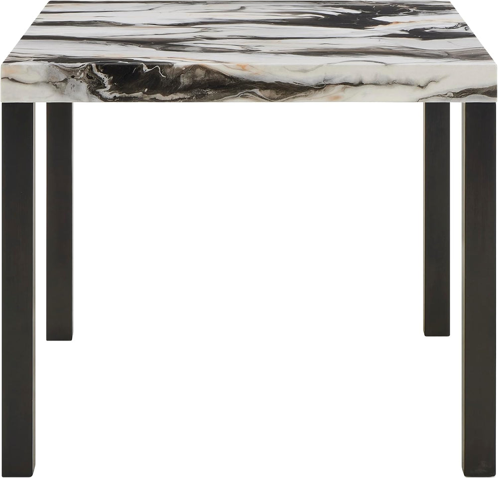 Roundhill Furniture Cavira Modern Faux Marble Counter Height Dining Table