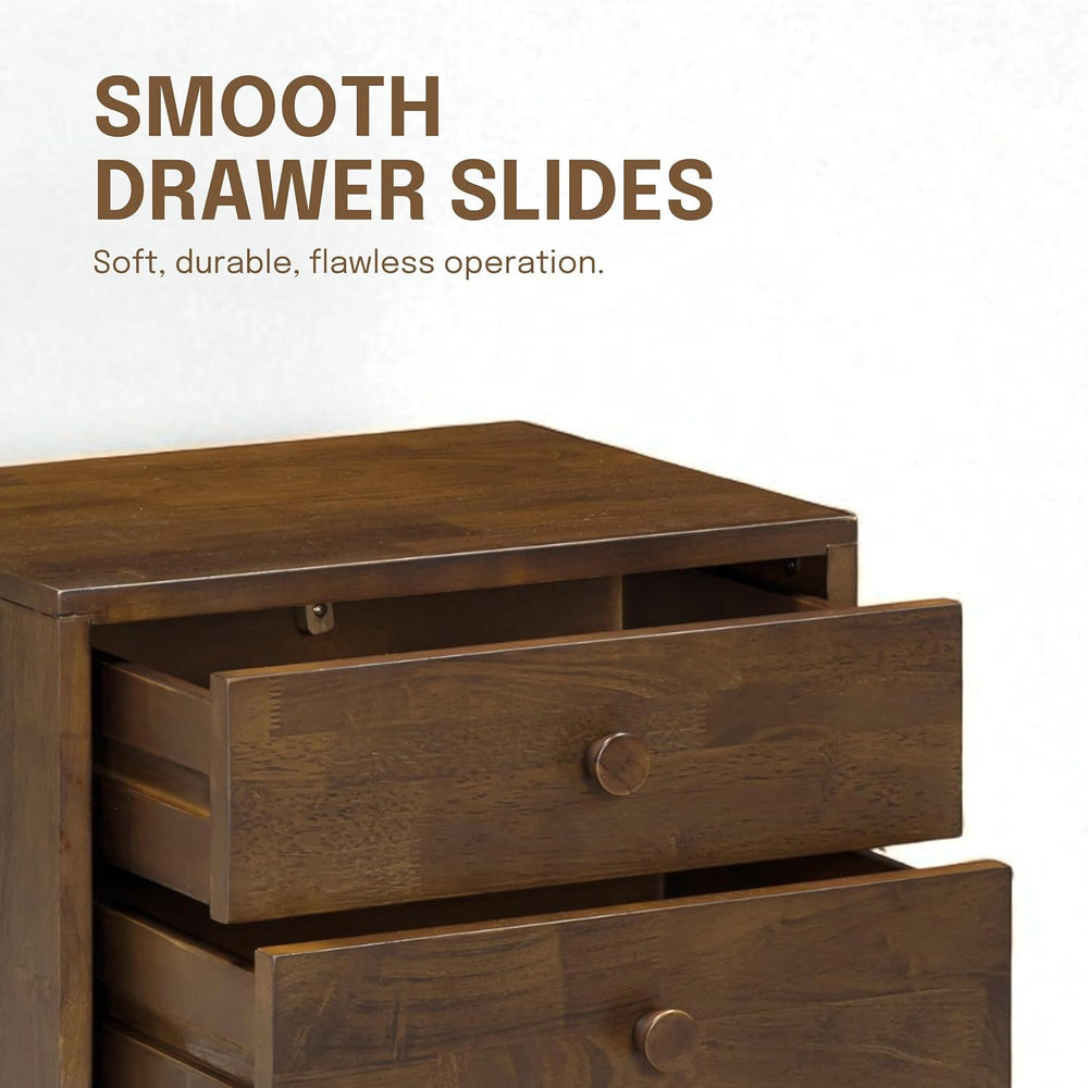 NTC Lux Nightstand with 2 Drawers, Featuring Adaptable Design, 150 lbs Load C...