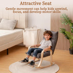 Swegrow Kids' Recliners，Rocker and Stationary Options, Sensory Rocking Chair for Kids & Toddlers，Versatile Floor Chair with Soft Fabric and Stability for Playroom, Bedroom, or Nursery (Gray)