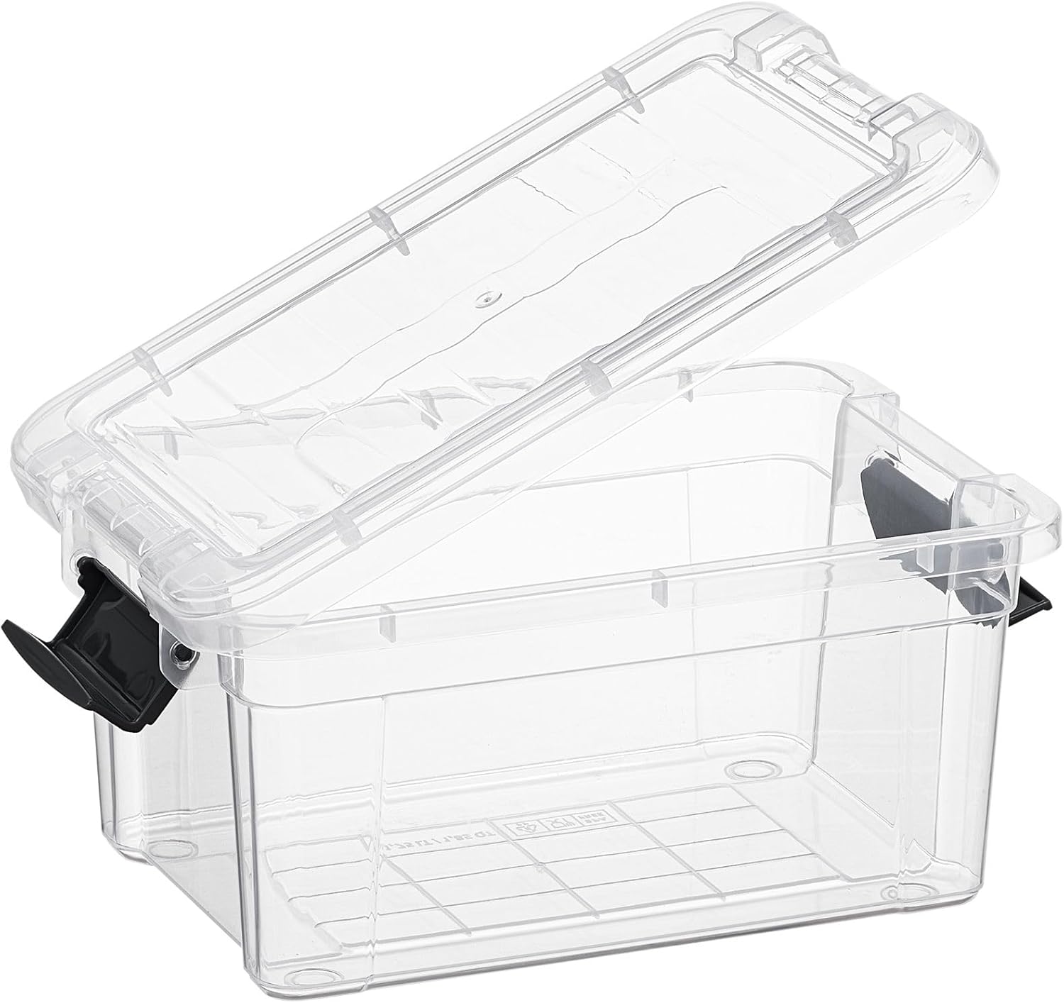 Superio Storage Bins with Lids- 8 Pack, 1.85 Qt Clear Boxes for Organizing, Stackable Plastic Containers- BPA Free, Non-Toxic, Odor Free, Organizer for Home, Office, Dorm