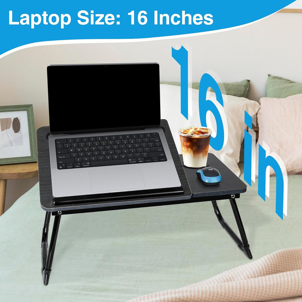 Laptop Bed Desk, Adjustable Lap Desk, Small Laptop Table with USB Charge Port...