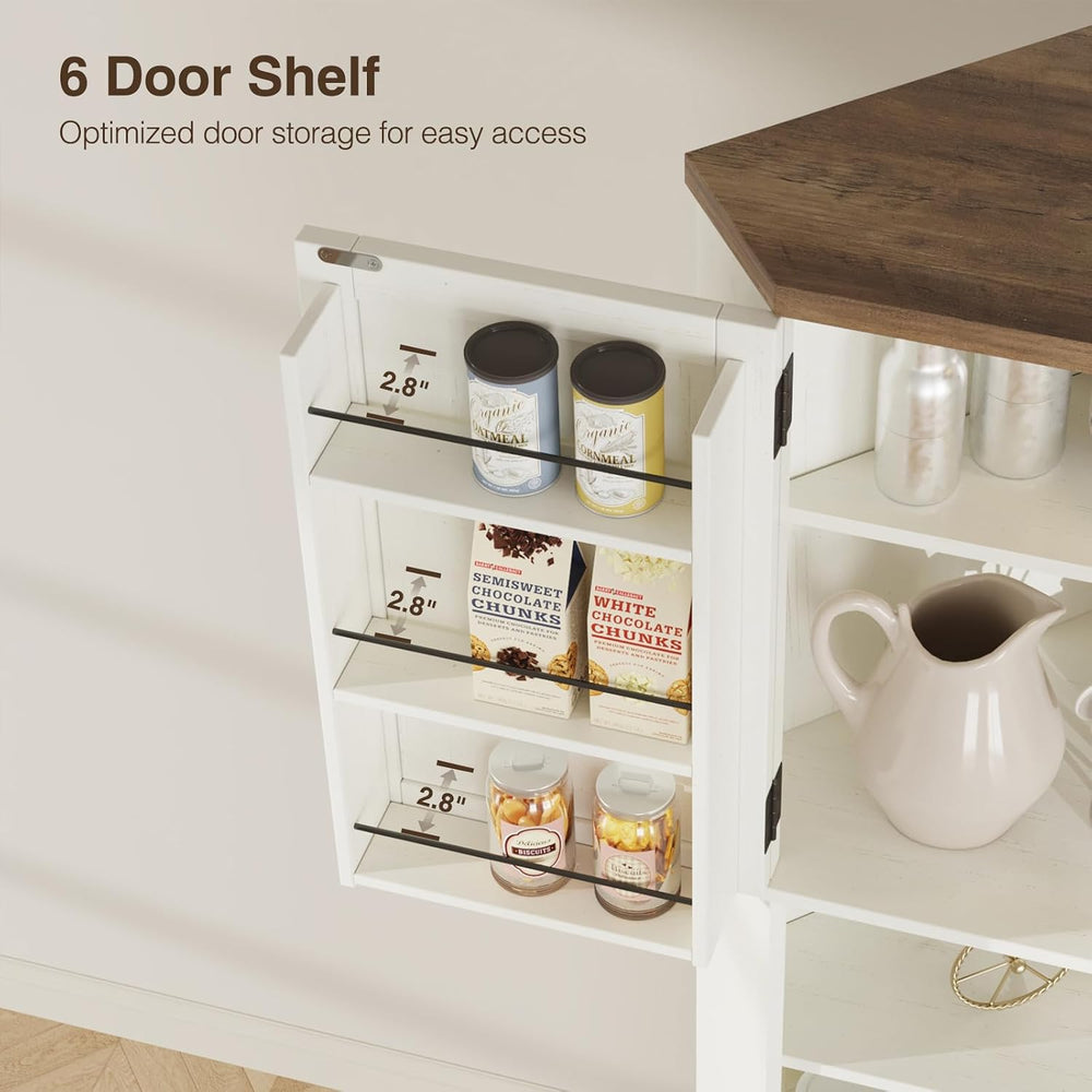 Befrases Corner Cabinet, 67''H Kitchen Pantry Storage Cabinet, 6-Tier...