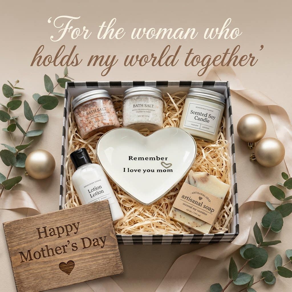 Mom Gifts from Daughter Son - Remember I Love You Mom Ceramic Jewelry Dish, Heart Shaped Trinket Dish Cute Small Ring Dish Holder Tray for Rings Earrings, Birthday Mothers Days Gift For Mom