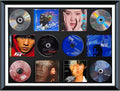 CD Case,CD/DVD Storage Rack Stand,Wood CD Display case/Frame,with high-definition tempered glass panel can accommodate6 standard size CDs and 6 covers.album cover display gift,music lover home décor