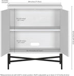 Henn&Hart Brighton Accent Cabinet, 28" Wide, White