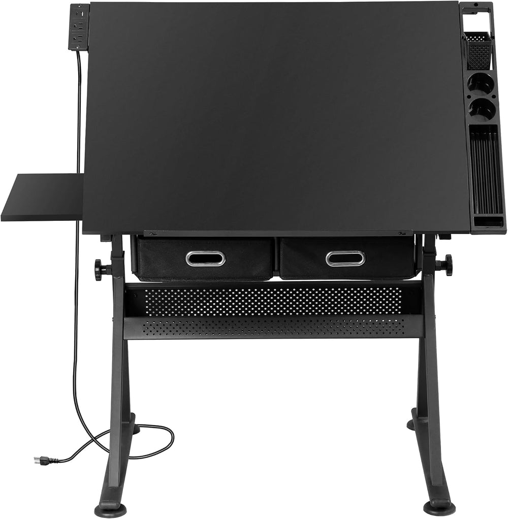 ZENY Adjustable Drafting Table with Stool Tilting Drawing Desk Artist Table |...